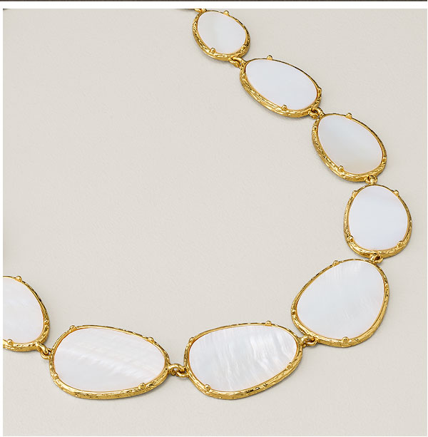 Royal Coast Mother of Pearl Statement Necklace