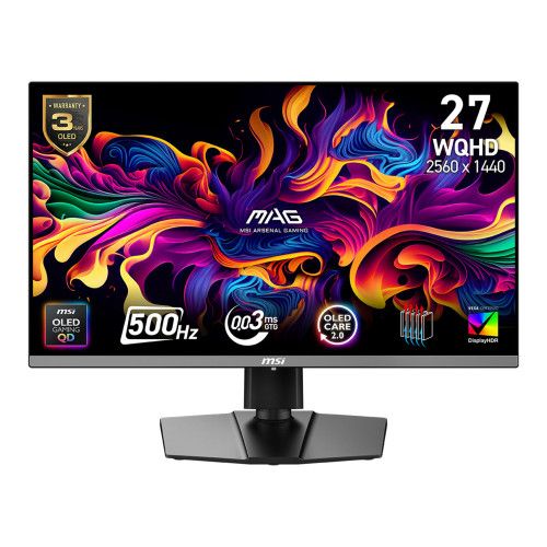 MSI MAG 272QP QD-OLED X50 27" QHD QD-OLED 500Hz 0.03ms Gaming Monitor