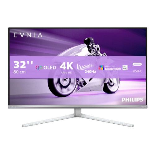 Philips Evnia 8000 32M2N8900/00 31.5" OLED QD-OLED 4K Ultra HD FreeSync 240Hz 0.03ms Height Adjustable Built in Speakers Gaming Monitor