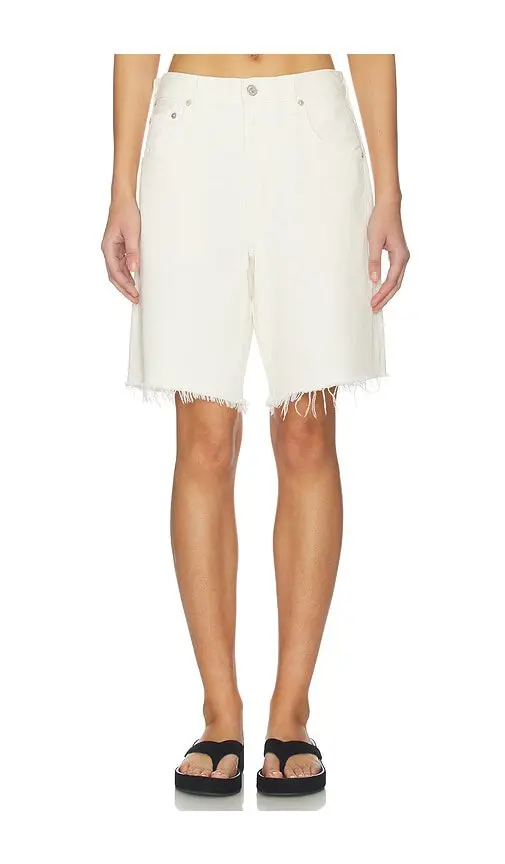 ayla denim shorts ivory - plaster