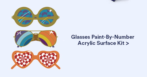 Glasses Paint-By-Acrylic Surface Kit>