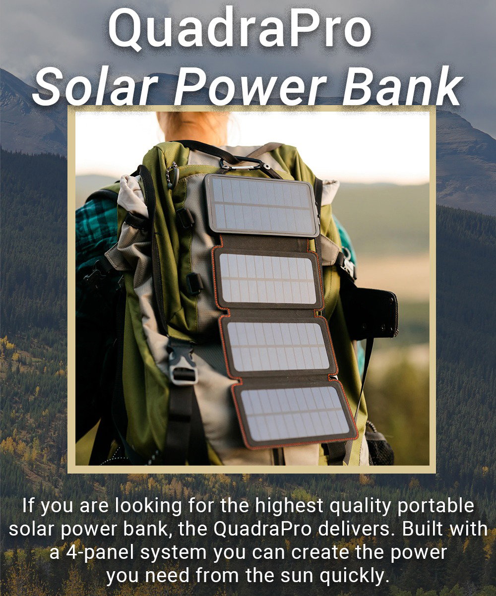 The QuadraPro Solar Power Bank