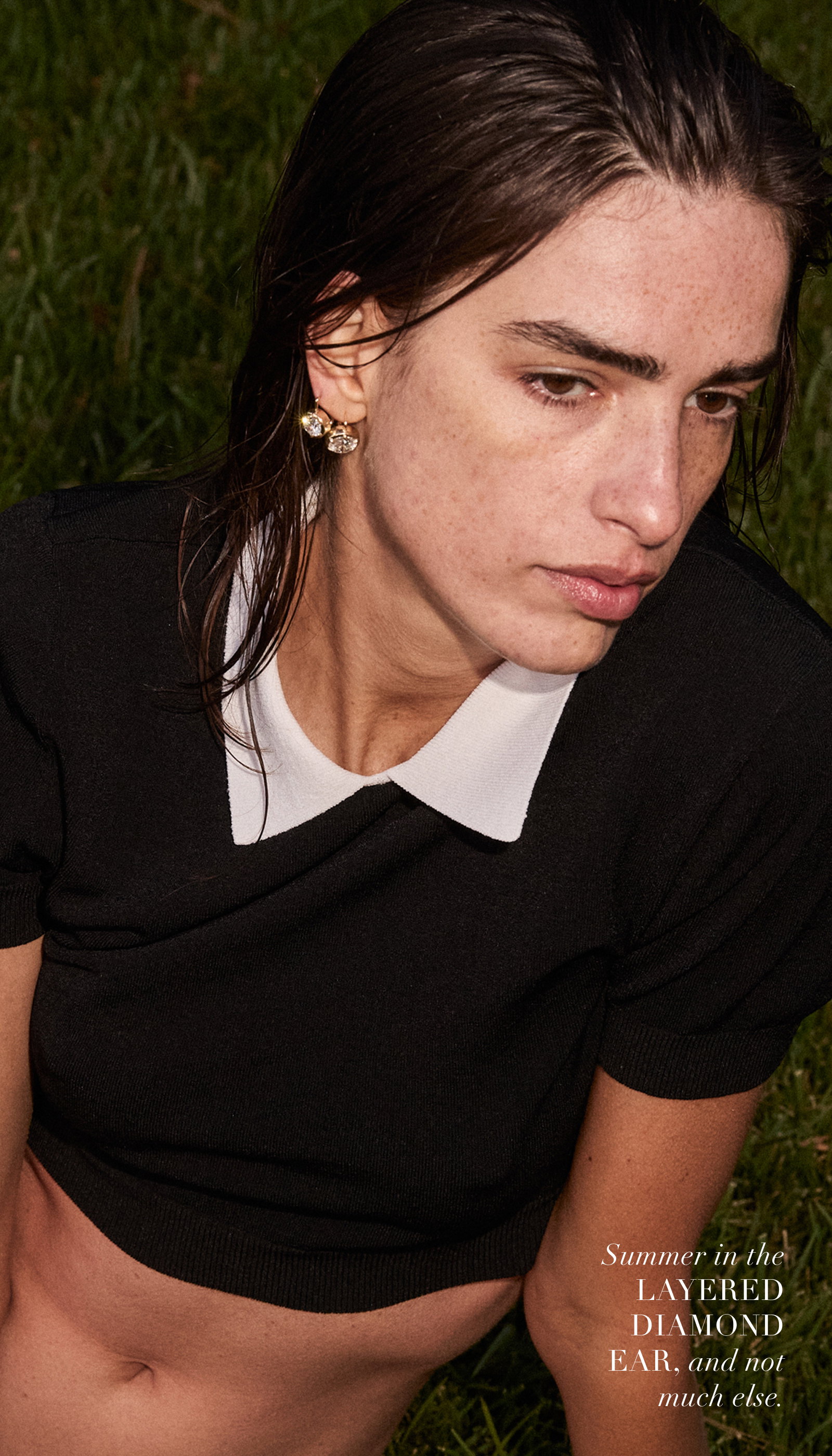 Summer in the LAYERED DIAMOND EAR, and not much else.