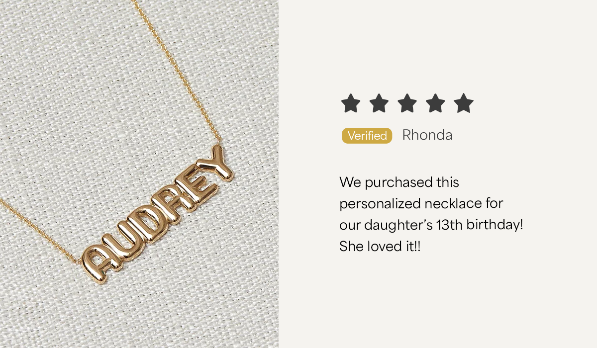 Balloon Name Necklace