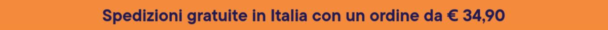 Spedizione gratuita per ordini superiori a €34,90