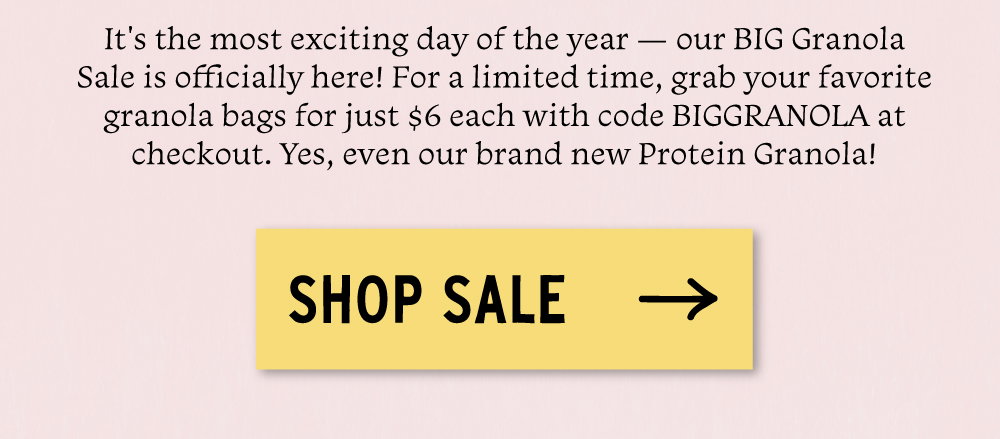 BIG Granola Sale | Get Granola for $6 a Bag with code BIGGRANOLA 