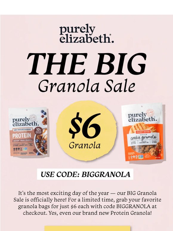 Our BIG Granola Sale starts NOW! 💛