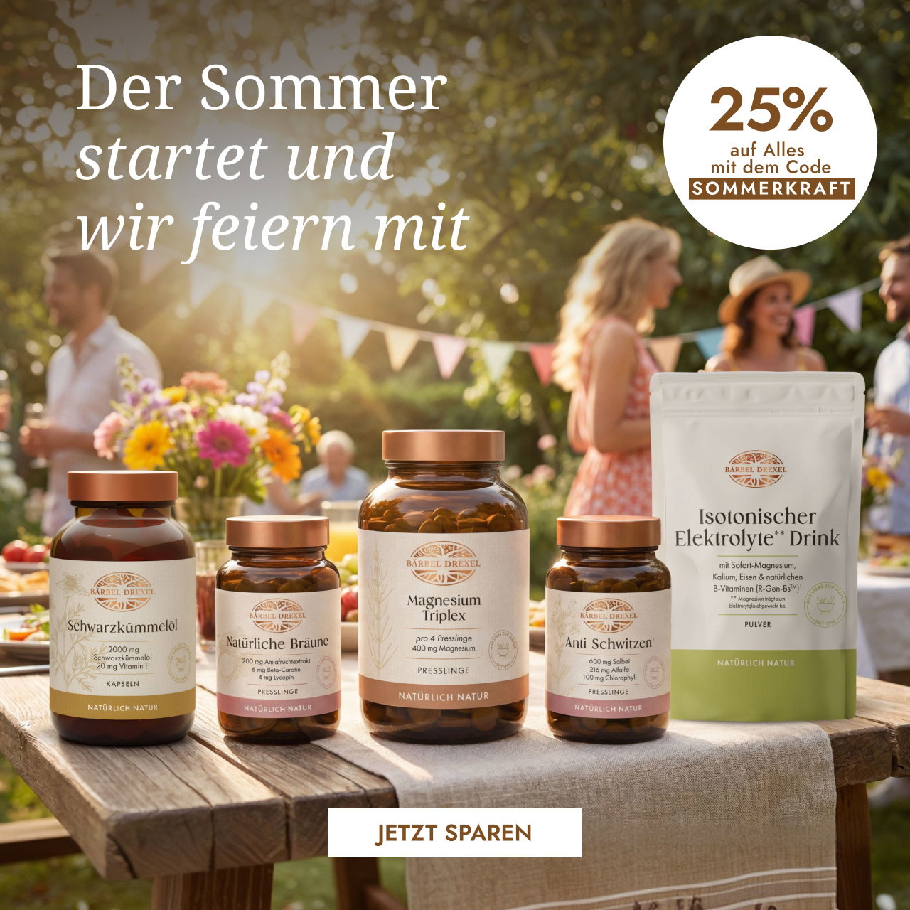 Spare jetzt -25% auf alles mit Code SOMMERKRAFT