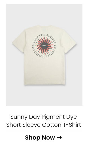 Sunny Day Pigment Dye Short Sleeve Cotton T-Shirt