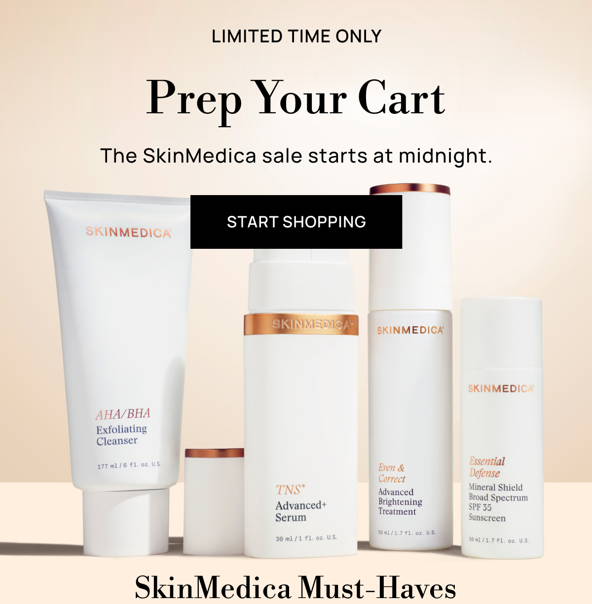SkinMedica Sale Prep Your Cart
