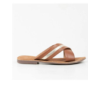 Leather Tan Open Toe Sandals