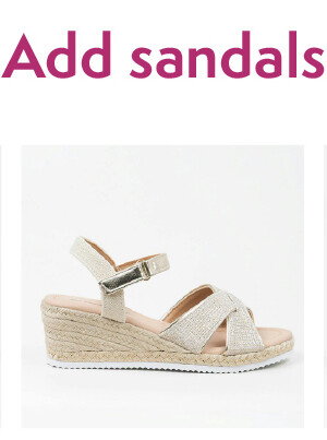 Easy Close Espradrille Wedge Sandal