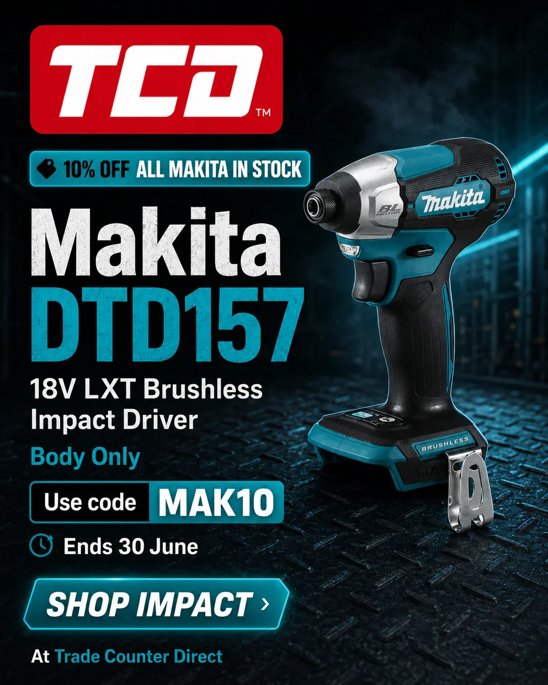 Makita DTD157 18V LXT Brushless Impact Driver Body Only