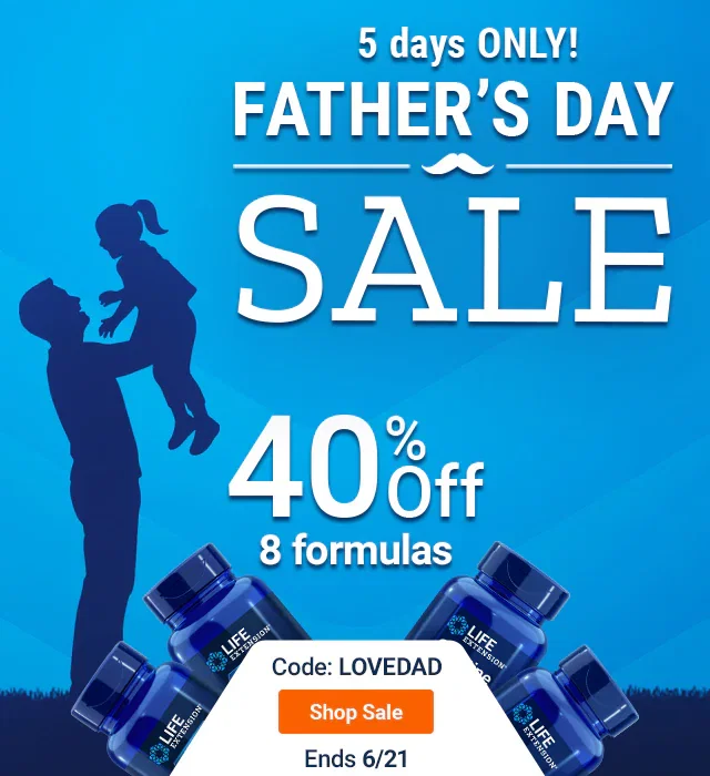 5 days ONLY! Father's Day Sale - 40% Off 8 Formulas. Code: LOVEDAD. Shop Sale. Ends 6/21