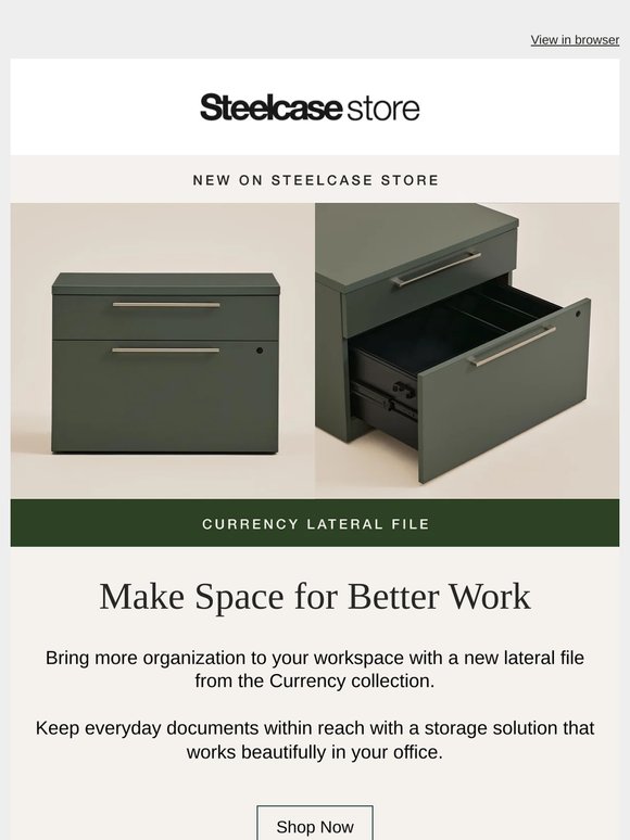 New on Steelcase Store: Currency Lateral File