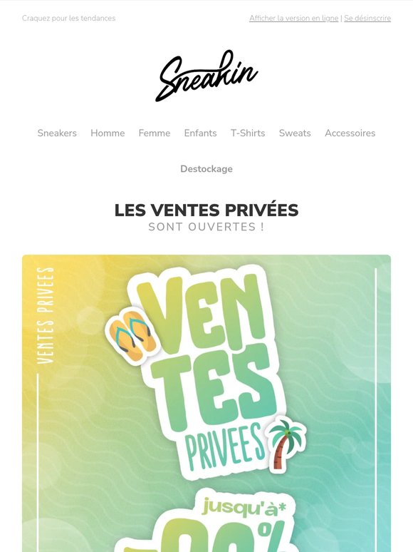 🔥 Ventes Privées : jusqu'à -80% sur vos marques préférées