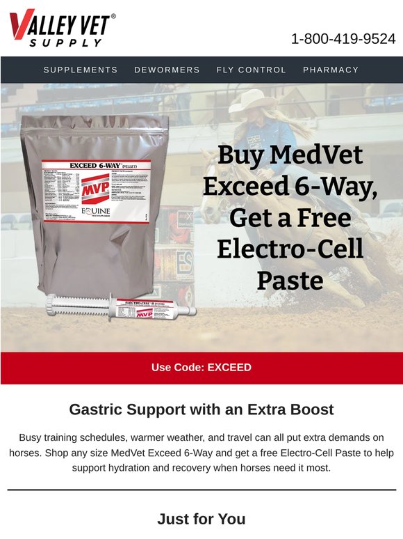 Buy MedVet Exceed, Get Electro-Cell Free