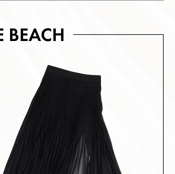 Mesh Pleated Skirt in Black
