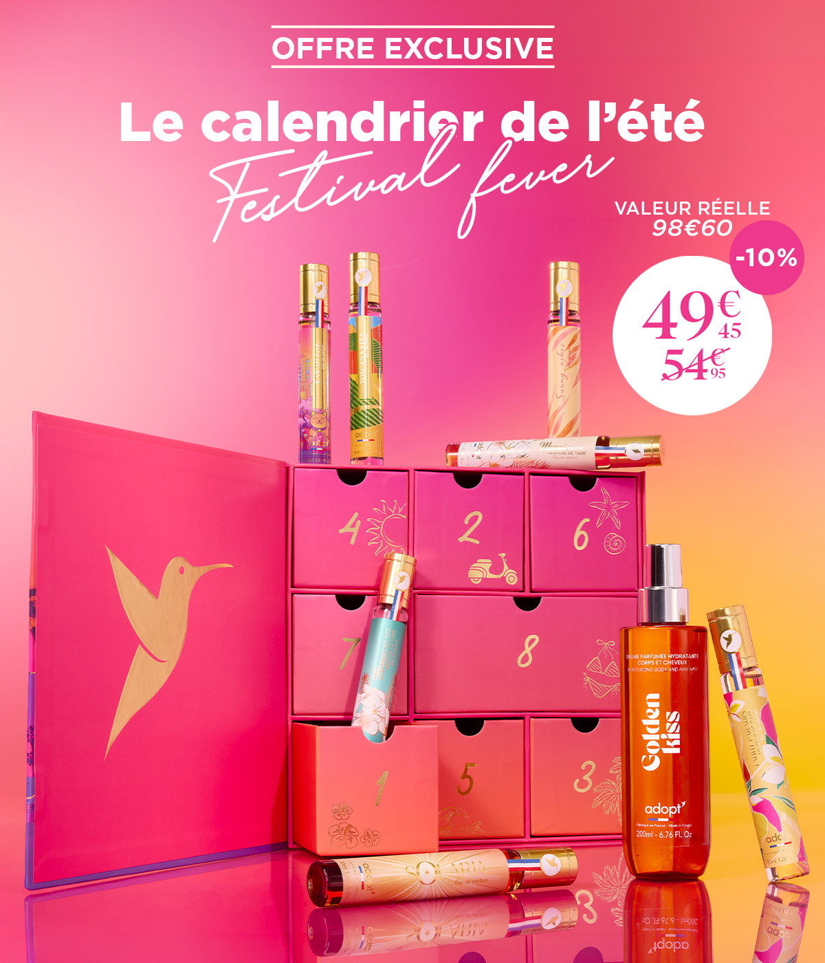 Offre exceptionnelle : le calendrier de l'été à 49,45€