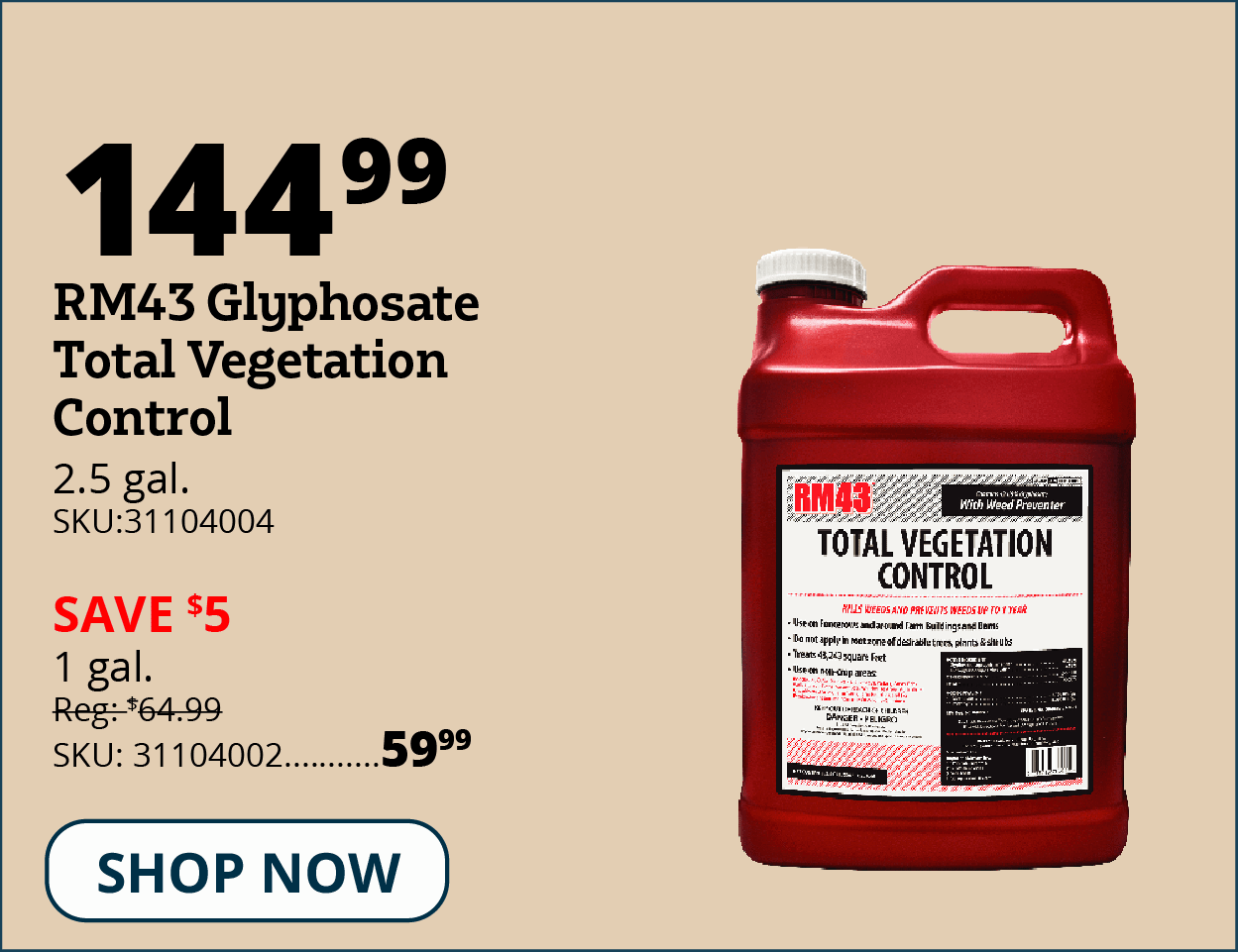 RM43 Glyphosate Vegetation Control