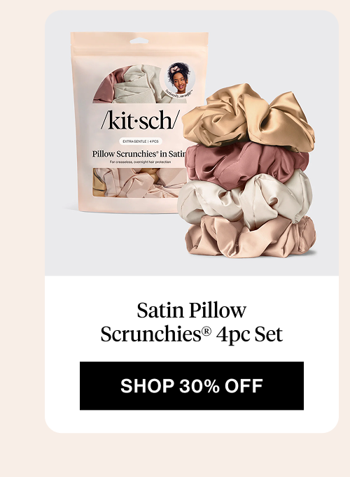 Blush Satin Pillow Scrunchies® 4pc Set