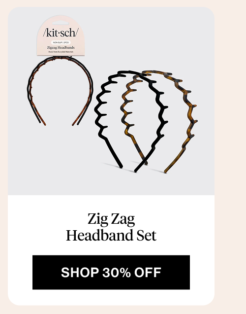 Zig Zag Headband 2pc- Black & Tort