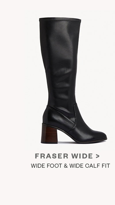 Fraser Wide Knee High Boot with Wide Calf