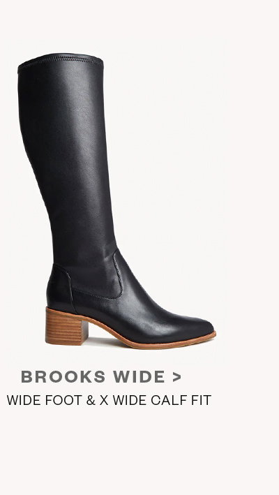 Brooks Wide Knee High Boot with Extra Wide Calf