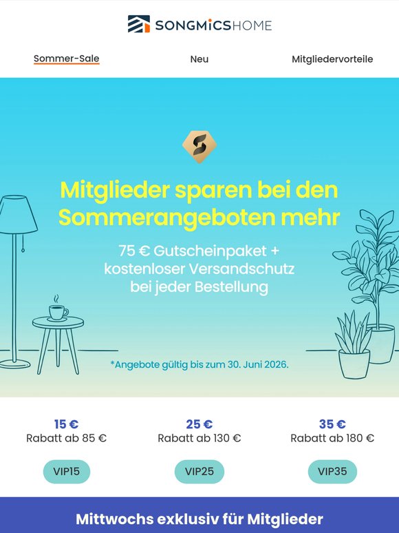 Werde Mitglied und spare bis zu 75 €