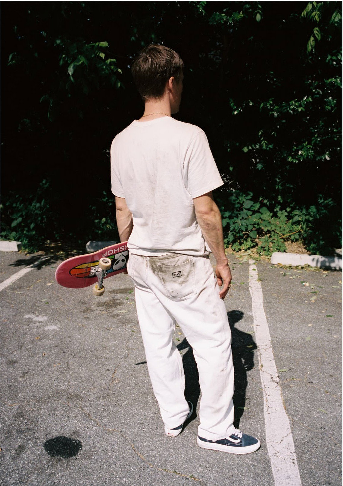 WHITE DEMIN PANTS 
