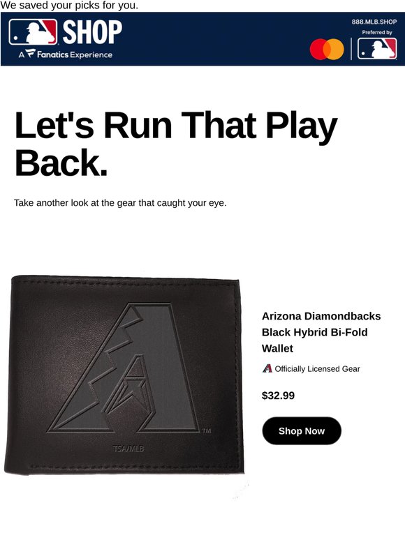 Revisit: Arizona Diamondbacks  Black Hybrid Bi-Fold Wa...