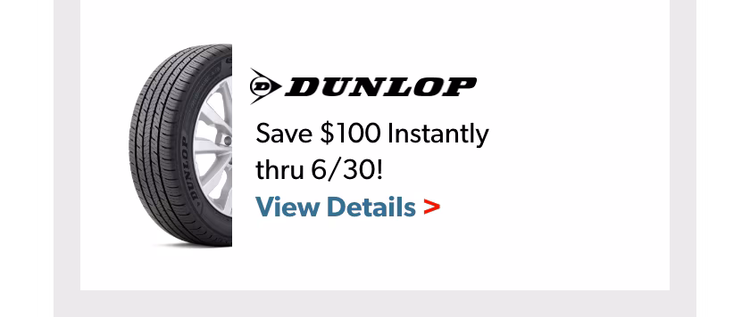 Buy a Set of Four Dunlop Blue Response A/S Tires, Save $100 Instantly
