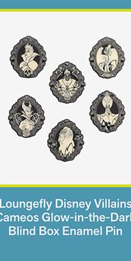 Loungefly Disney Villains Cameos Glow-in-the-Dark Blind Box Enamel Pin