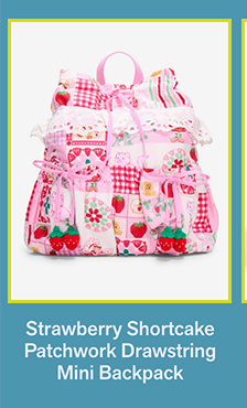 Strawberry Shortcake Patchwork Drawstring Mini Backpack