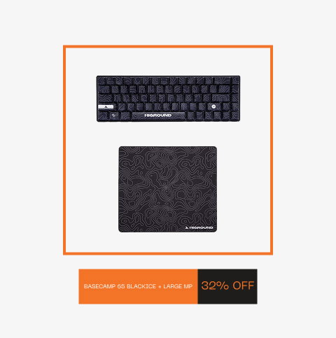 BLACKICE Keyboard Higround Basecamp 65 Large Mousepad