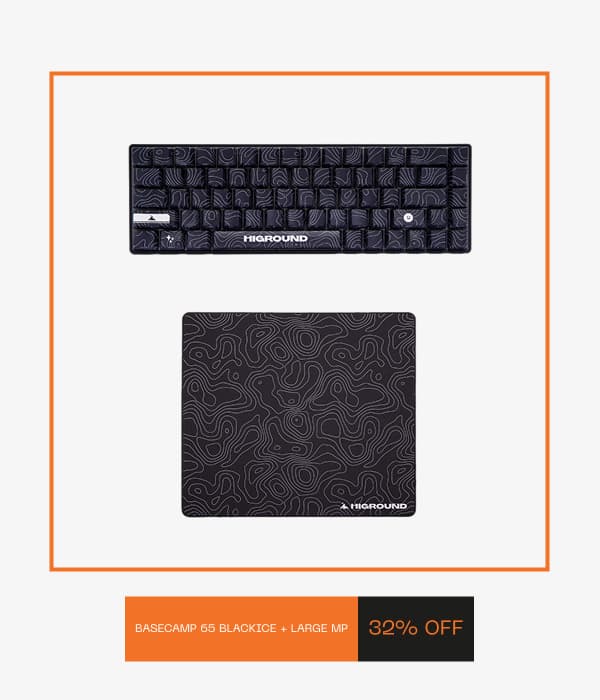 BLACKICE Keyboard Higround Basecamp 65 Large Mousepad