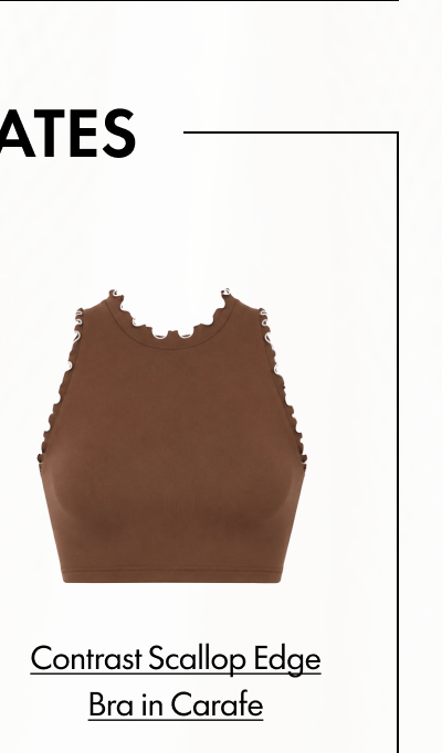 Contrast Scallop Edge Bra in Carafe
