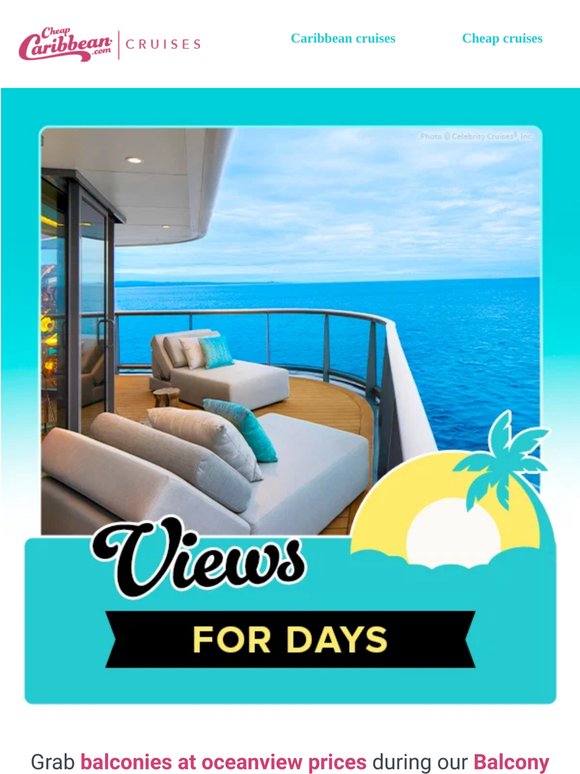 Balconies for as low as $282🚢