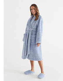 Fluffy Robe in Blue