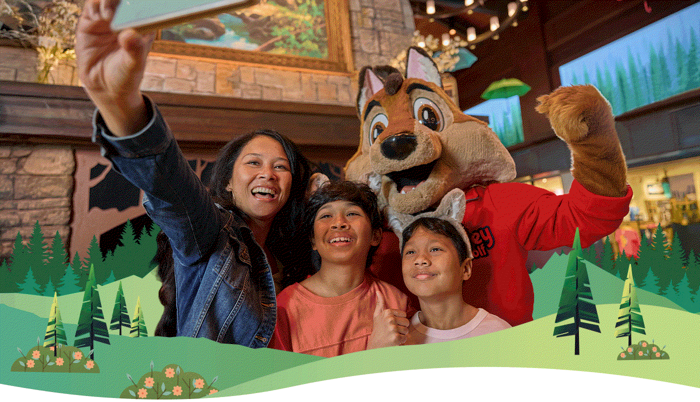Family with Wiley Wolf