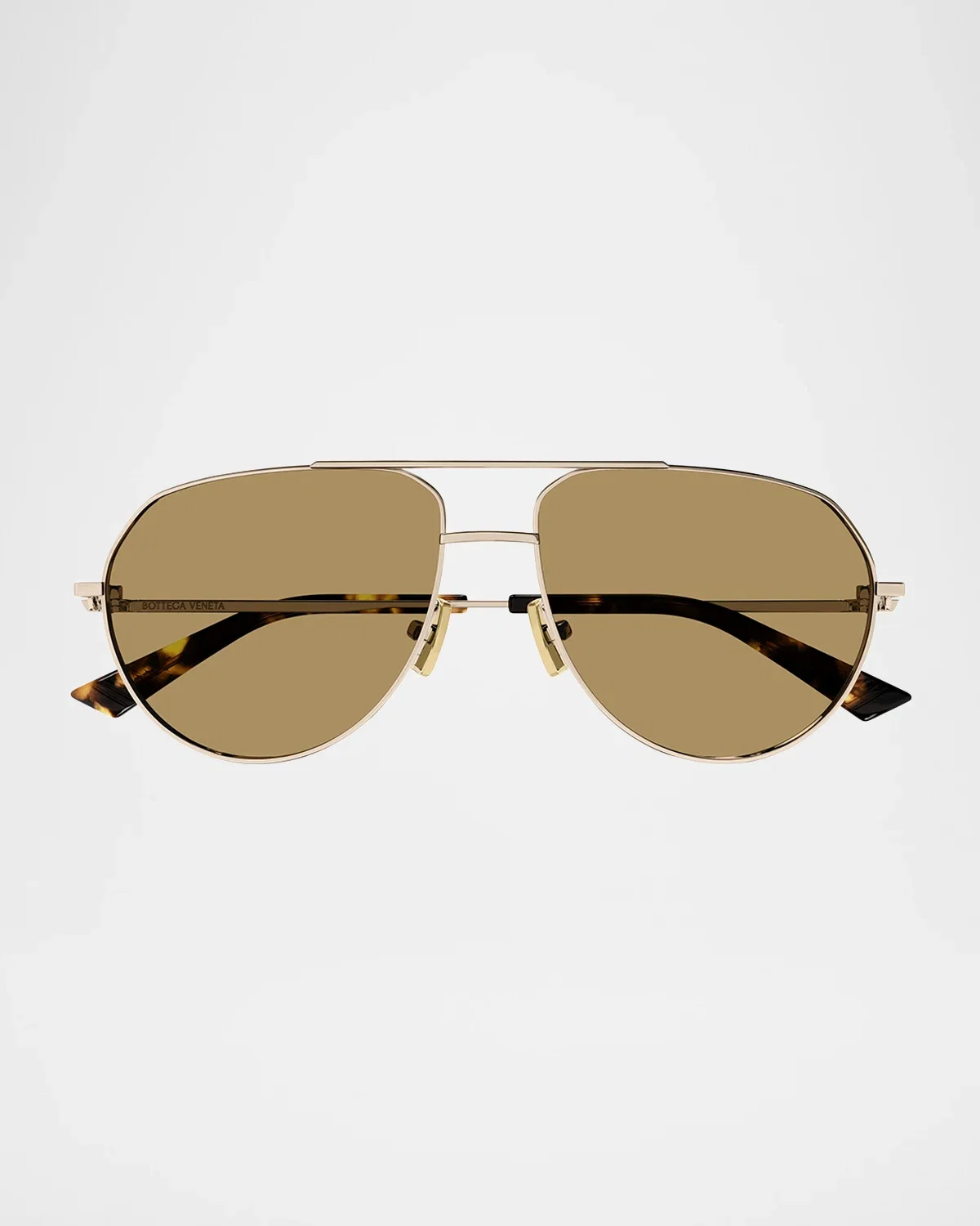 Men's Double-Bridge Metal Aviator Sunglasses