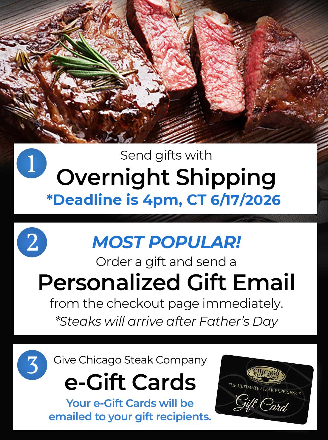 3 Great Gifts for Father's Day -Overnight Shipping still available