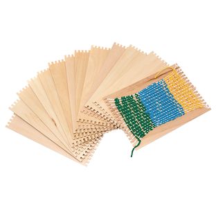 Image of Colorations® Beginner's Wooden Loom- Set of 12