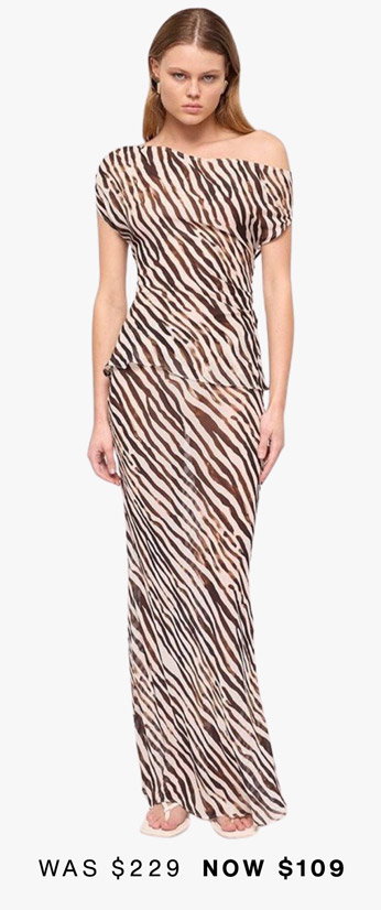 Gigi Zebra Drape Top