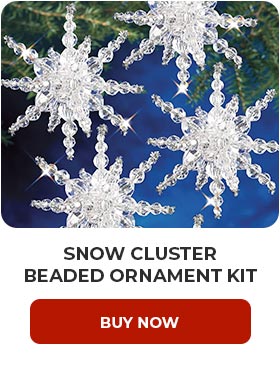Snow Cluster Beaded Ornament Kit