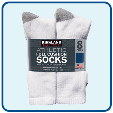 Kirkland Signature Men's Athletic Sock, 8-pair