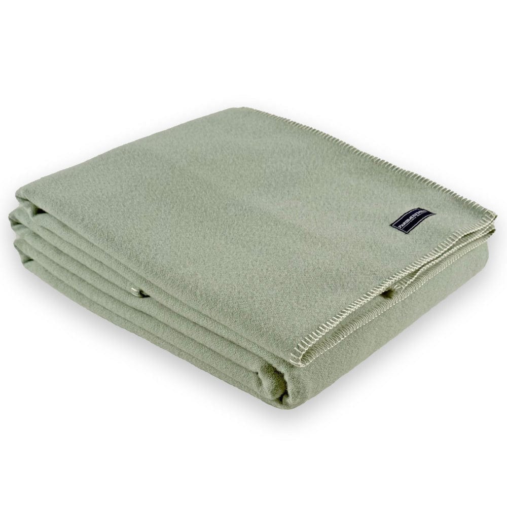 Image of Pure & Simple Wool Blanket - Sea Glass Green