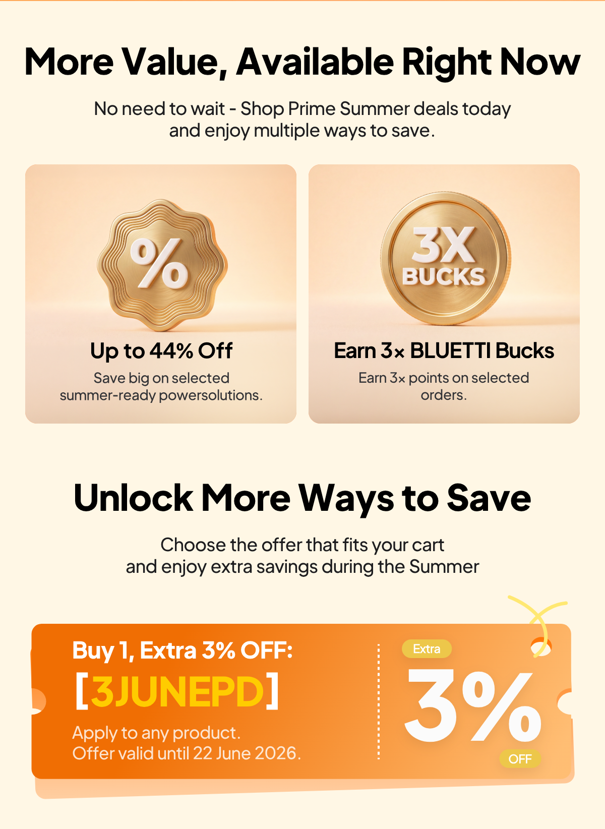 Prime Summer Power Pre-Sale Benefits