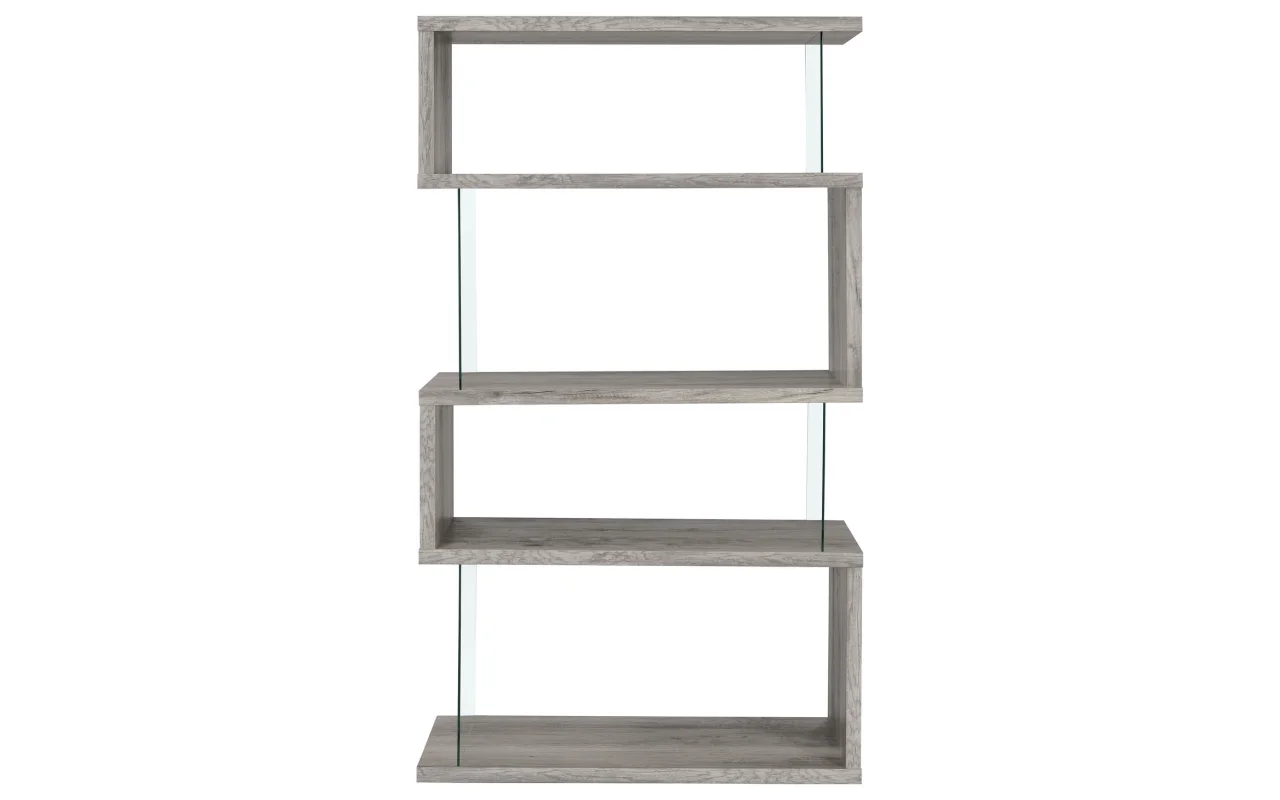Dante 63'' Gray 4 Shelf Bookcase
