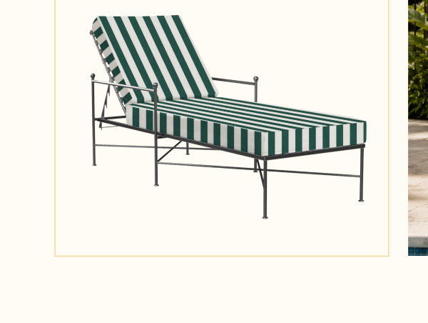 Isla Outdoor Iron Chaise Lounge